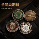 50MM金属徽章设计创意纪念币 烤漆珐琅工艺校徽胸针 个性勋章礼品