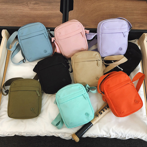 Japanese minimalist small cotton bag for women, 2025 summer new trendy lightweight phone bag for outdoor commuting, single shoulder crossbody bag