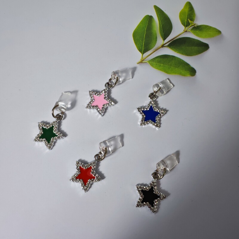 Star Three-Dimensional Pendant Mobile Phone Universal Dust Plug Data Cable Charging Port Type-C Couple Pendant