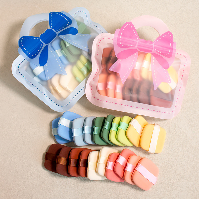 Macaron cojín soplo versión de hojaldre super suave en contacto con el agua para agrandarse 10T base de crema BB súper gruesa maquillaje de doble cara mar
