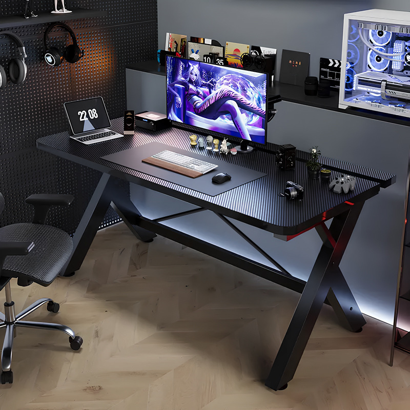 Computer Desk, Desktop Solid Wood Home Gaming Table, Office Desk, Simple Study Table, Adjustable and Customizable