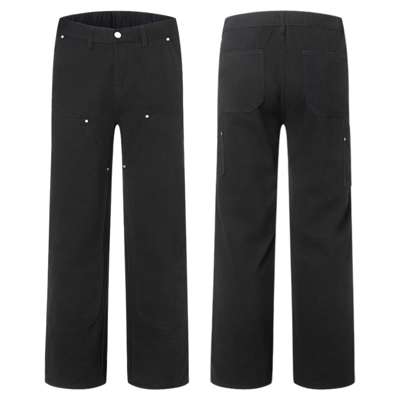 Xxbro ropa de hombre # primavera algodón puro verde militar mono de tala tendencia pantalones casuales rectos pantalones cleanfit