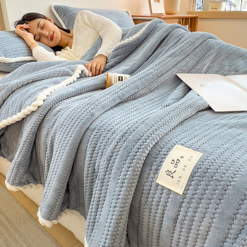 Leche mantas de peluche mantas de almuerzo mantas de invierno toallas de calentamiento gruesas es siesta mantas de sofá mantas de oficina 2025