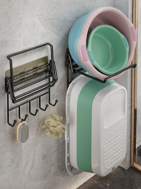 折りたたみ洗面器収納ラック洗面器浴室洗面器ラックトイレパンチフリートイレ洗面台壁掛け収納ラック|undefined