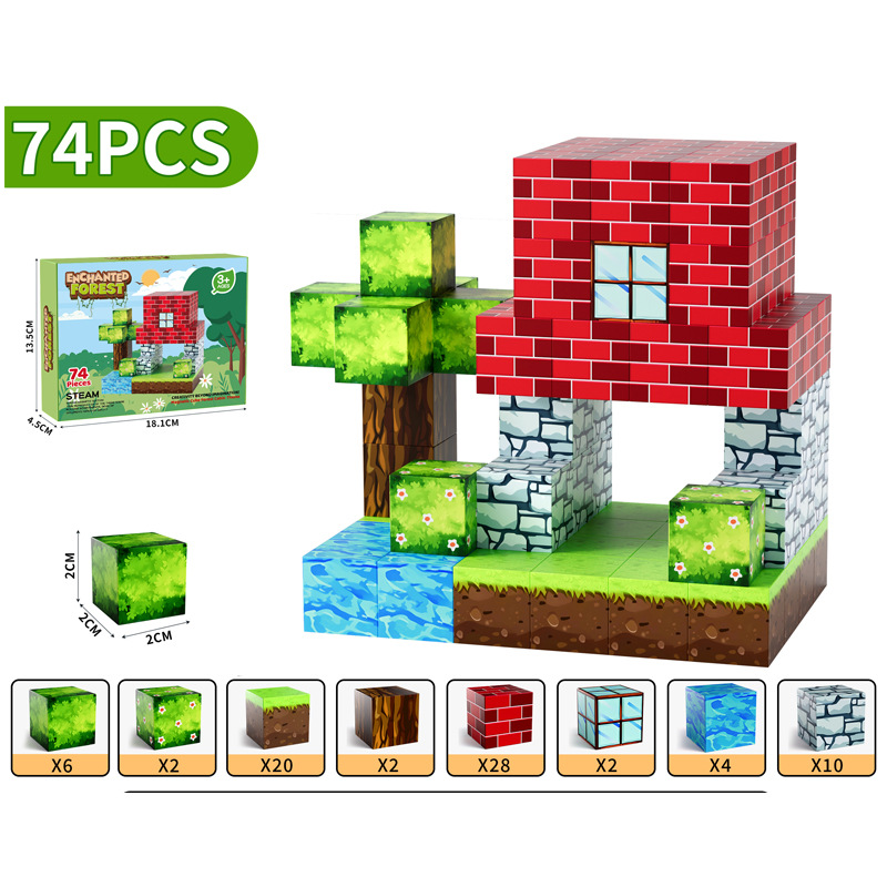 [forest cabin-74pcs] english color box