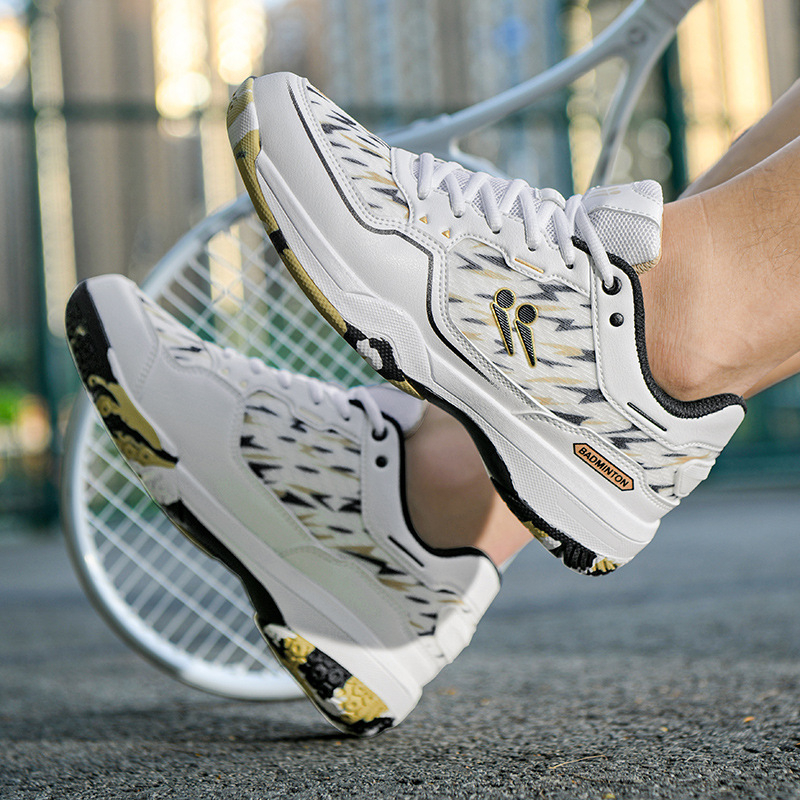 Nuevos zapatos de bádminton transfronterizos, zapatos de tenis para hombres y mujeres, zapatos de voleibol planos, zapatos de tenis de mesa ligeros