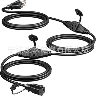 Dewenwils 25ft Outdoor Extension Cord, Uniformly Spaced 3 Outlet Plug with Security Cover