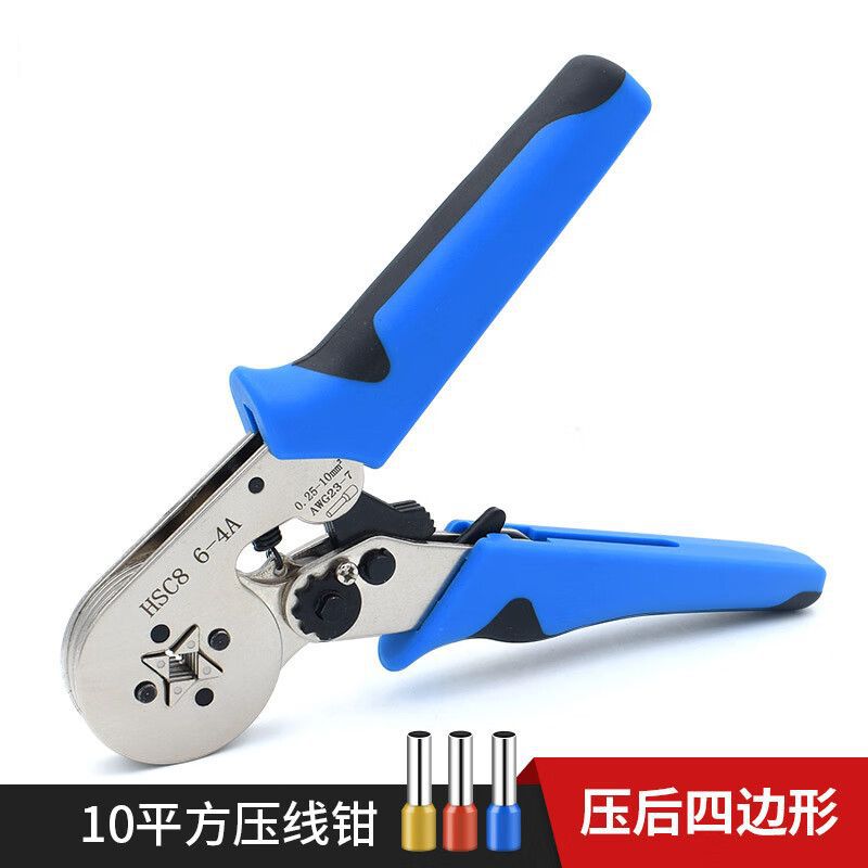 Terminales tipo tubo, alicates para engarzar, prensado en frío, electricista europeo, tipo de aguja especial, tipo de tubo, seis lados, cuatro lados, 16 tubo cuadrado