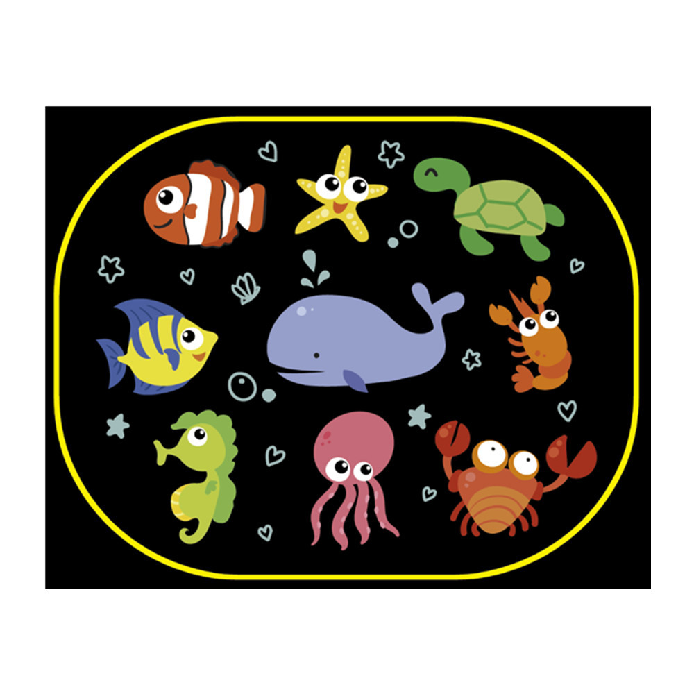 Parasol de coche de dibujos animados 44*35 malla película electrostática Universal ventana sombrilla parasol