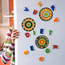 CLT11001创意圆形曼陀罗花磁性贴家居冰箱装饰贴磁吸贴冰箱贴