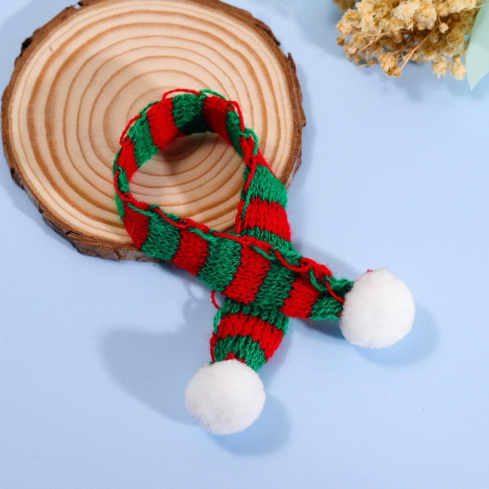 Мини-рождественский шарф, шерстяная вязаная шапка, шарф для домашних животных, аксессуары для игрушек, аксессуары для одежды в наличии.