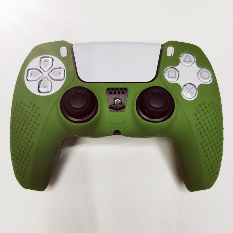 Adecuado para Black Myth Goku PS5 Gamepad Funda protectora de silicona con puntos antideslizantes Puro color mezclado camuflaje inalámbrico