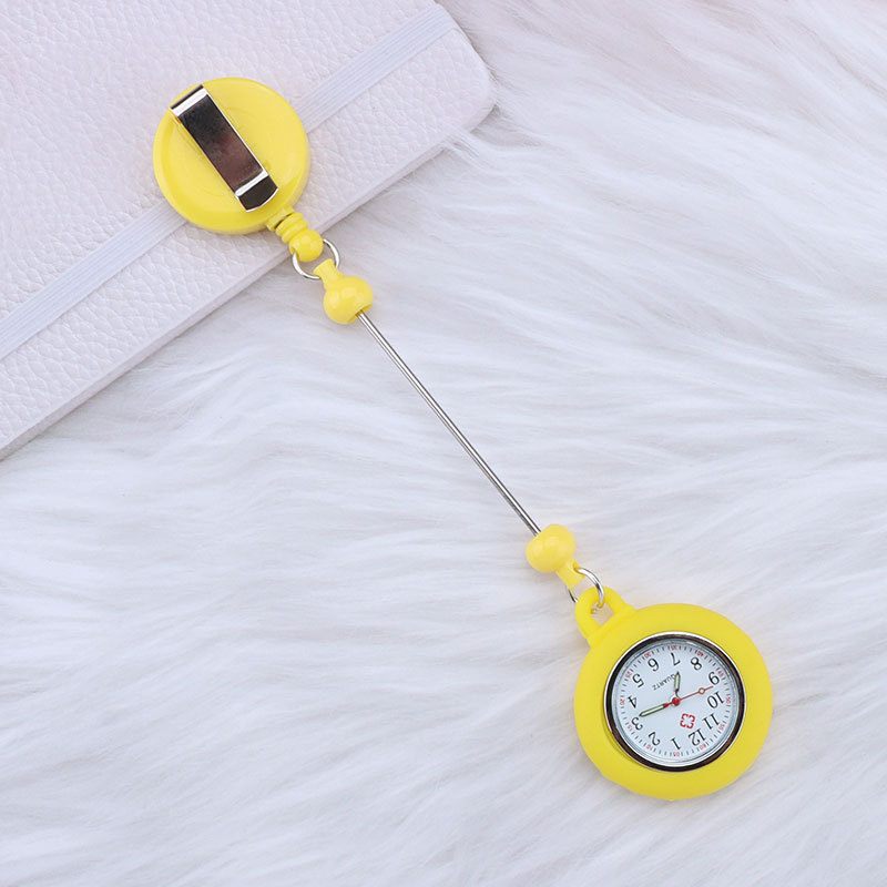 Reloj colgante para enfermera DIY, retráctil con clip, para identificación/carnet, cronómetro, regalo exquisito para estudiantes, venta al por mayor image 8