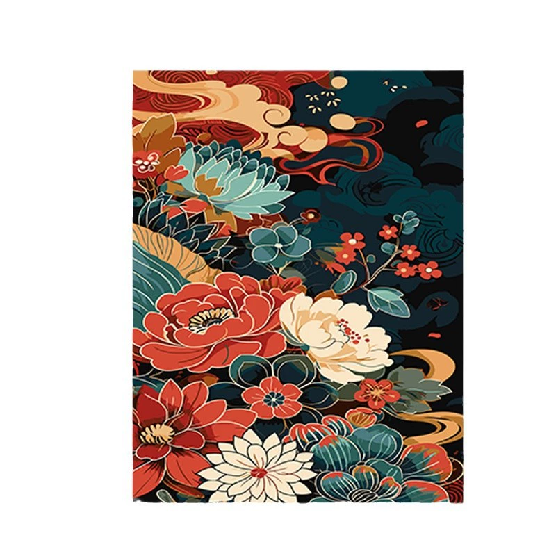 Новогодняя национальная трендовая diy цифроваяOil painting 春节 праздничная атмосфера, декор подарка ручной росписью