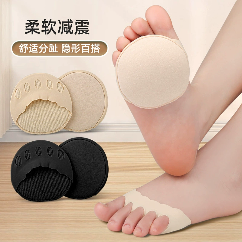 Новые носки для передней части стопы с пятью пальцами, волнистые кружевные впитывающие пот, дышащие высокие каблуки, подошва, медленное давление, невидимые носки с разрезом на носке