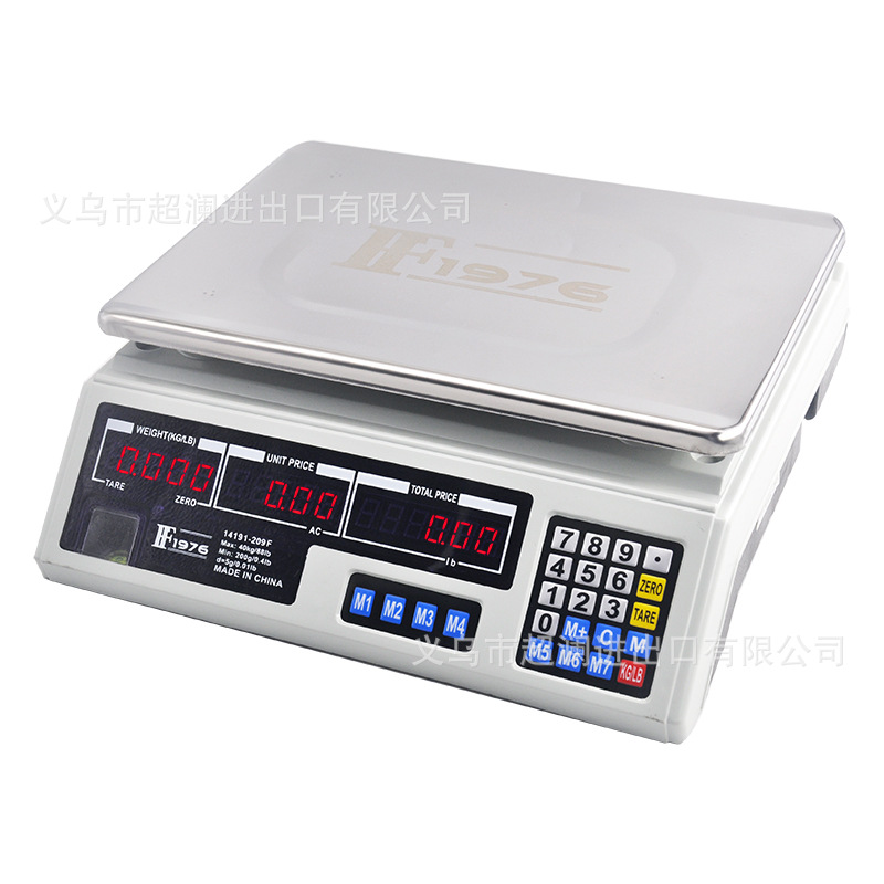Cheap Valuation Commercial scales Foreign trade english Fruit scales Bananas watermelon Electronics Valuation Platform scale 40KG/5g