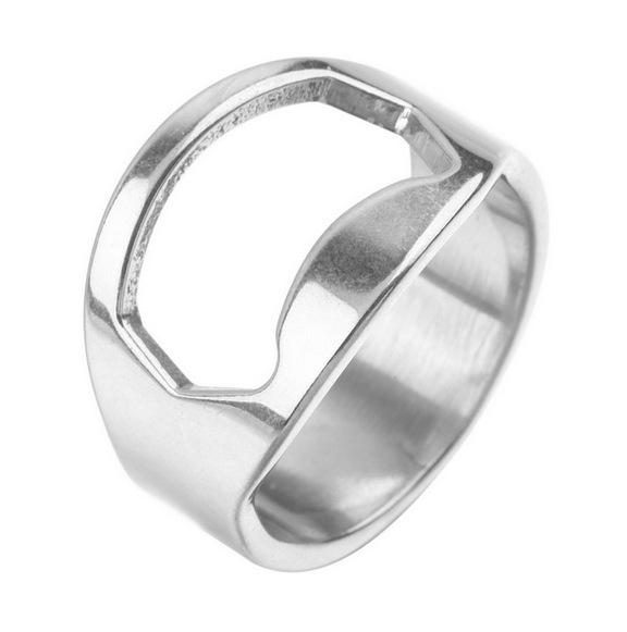 Retro Geometric Titanium Steel Rings Hollow Out Stainless Steel Rings 1 Piece display picture 4