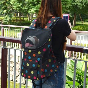 Portable Bag for Small and Medium-Sized Dogs When Going Out Teddy Bichon Pet Backpack Large Capacity Cat Bag Breathable Travel Foldableing