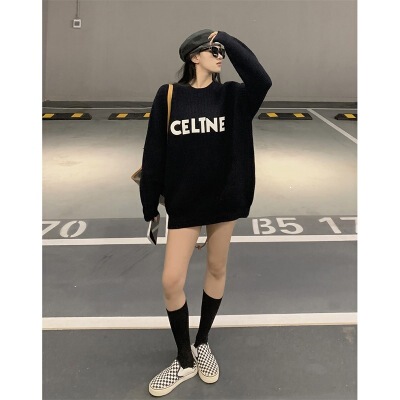 Women's autumn and winter fleece-lined sweatshirt 2026 new style chic street fashion letter print retro loose student jacket top Women's autumn and winter fleece-lined sweatshirt 2026 new style chic street fashion letter print retro loose student jacket top