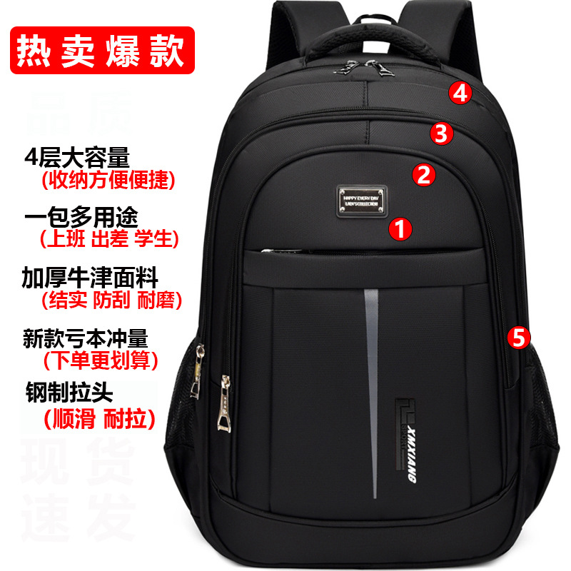 Mochila de negocios para hombre de gran capacidad, diseño simple y elegante, ideal para viajes o trabajo