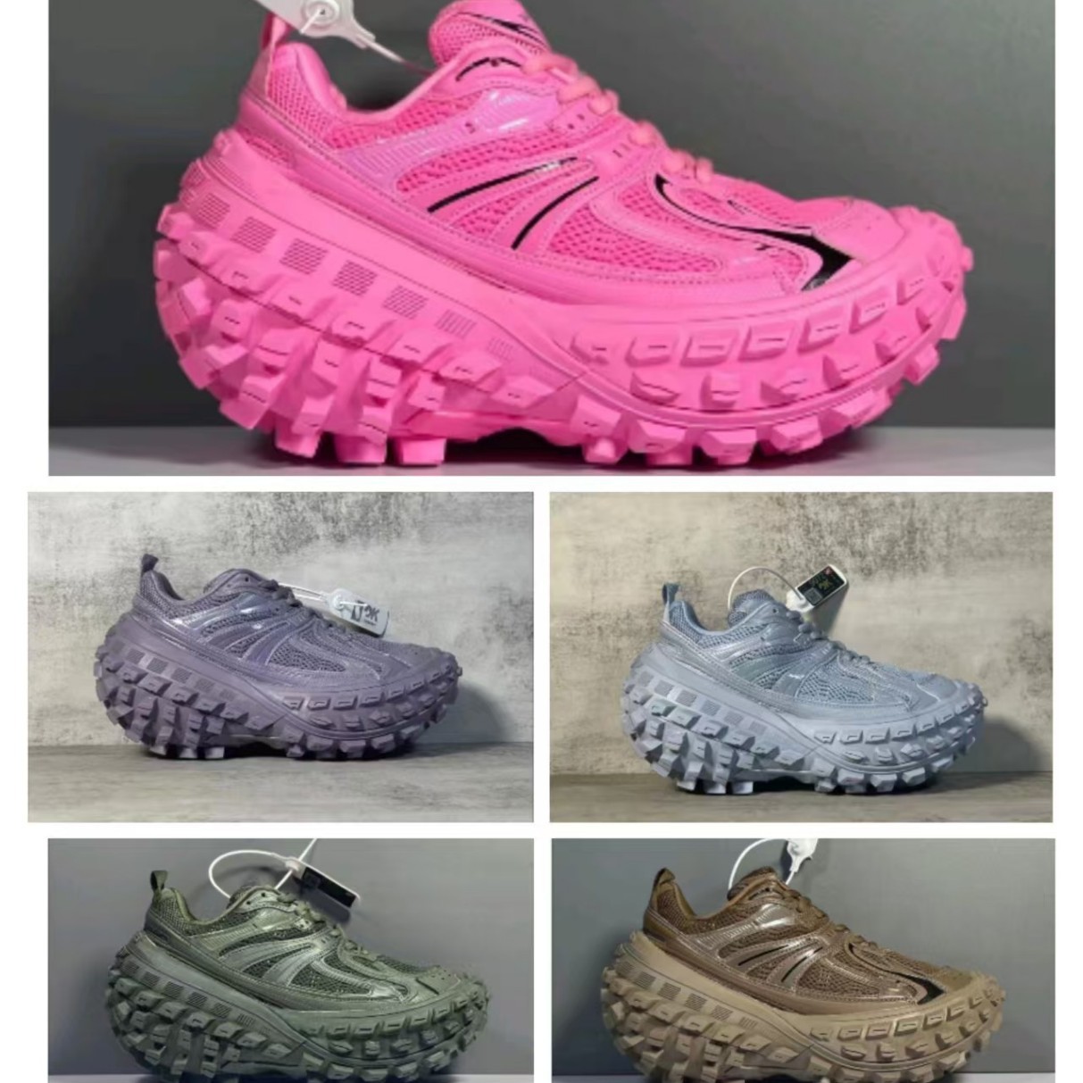 Cross-border Paris tire-soled shoes for men and women, thick-soled dad shoes, outdoor trendy height-increasing fashion sports tank shoes, clearance stock