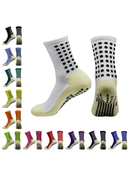 Cross-border Hot Sale Professional Thickened Towel Bottom Sweat Absorbent Deodorant Glue Anti-slip Football Socks Yoga Socks