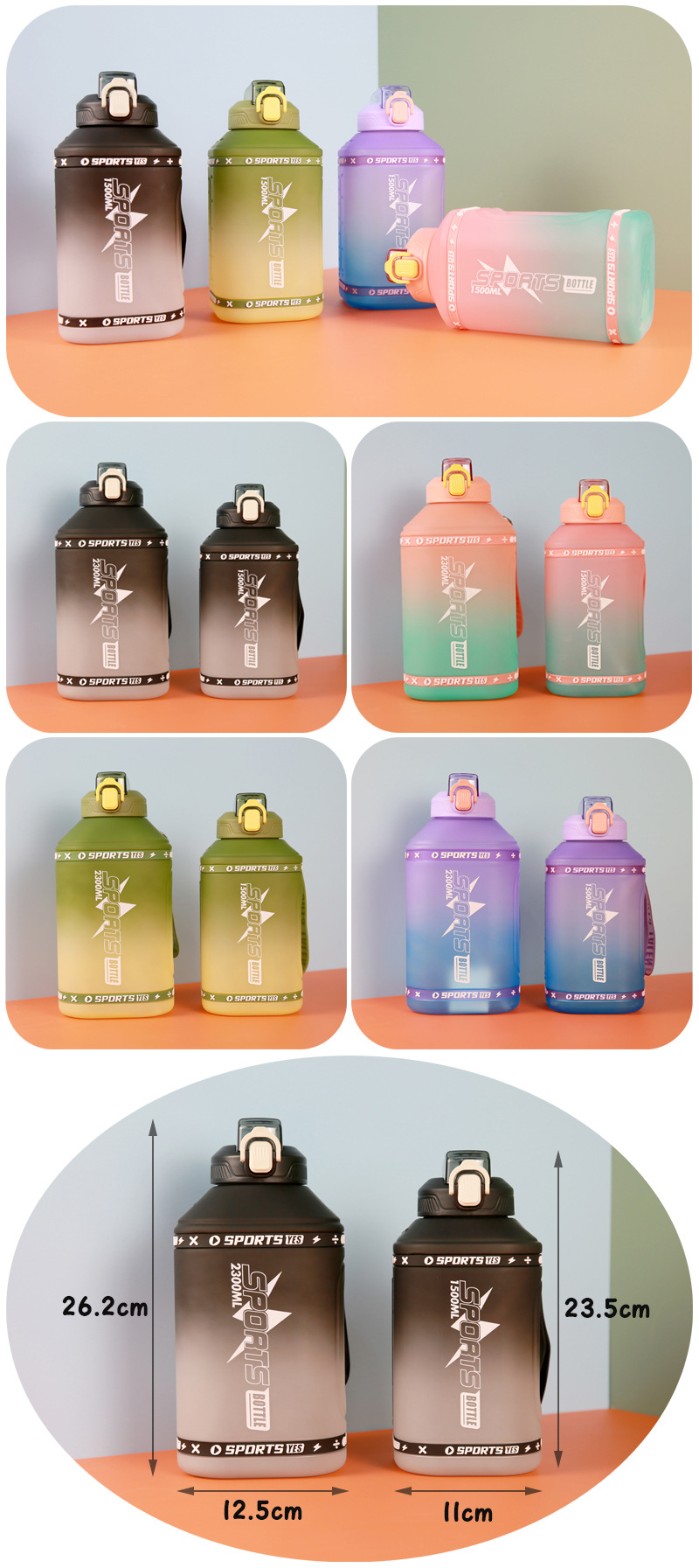 Title 1, Large Capacity Sports Dunton Water Bottle with ...