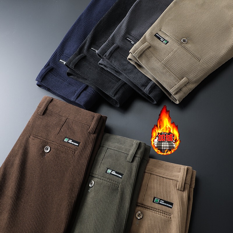 Autumn and Winter Corduroy Men's Casual Pants Loose Straight Men's Pants Middle-Aged Dad Business Versatile Corduroy Long Pants Autumn and Winter Corduroy Men's Casual Pants Loose Straight Men's Pants Middle-Aged Dad Business Versatile Corduroy Long Pants
