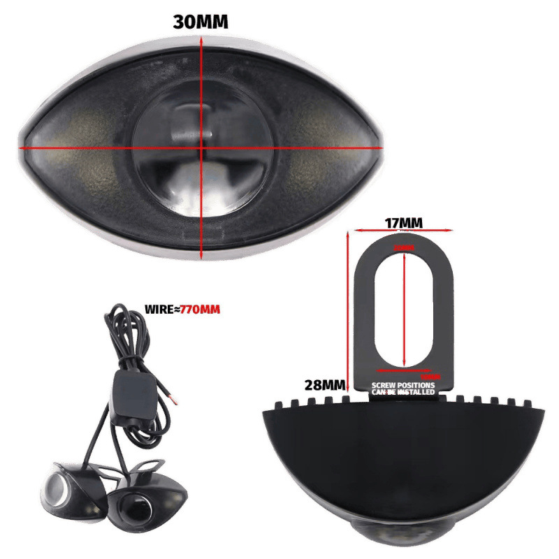 Lámpara de destello de espejo de motocicleta, lámpara de modificación de lámpara eléctrica, lámpara de advertencia LED, luz de dirección, luz de freno fluida
