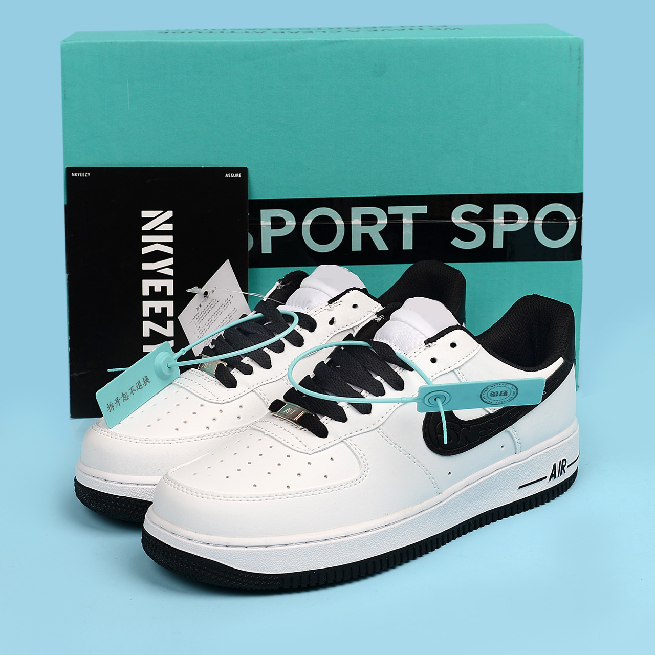 Naike Guan Air Force One Zapatos casuales para hombres y mujeres Zapatos blancos bajos clásicos de todo fósforo AF1 Pareja Zapatillas de deporte al aire libre