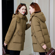 2025新款冬季中年女士羽绒服女中长款妈妈冬装保暖防潮流行外套厚