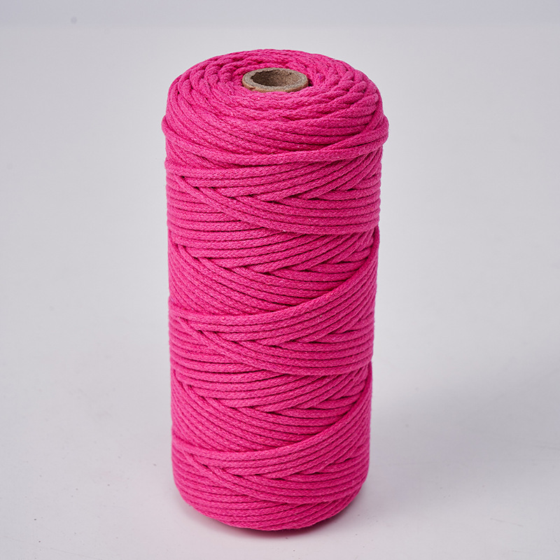 Cuerda de algodón con núcleo de 3mm, ropa de bricolaje, decoración de textiles para el hogar, cordón de algodón, cuerda tejida, tapicería de color, cuerda de algodón con corazón