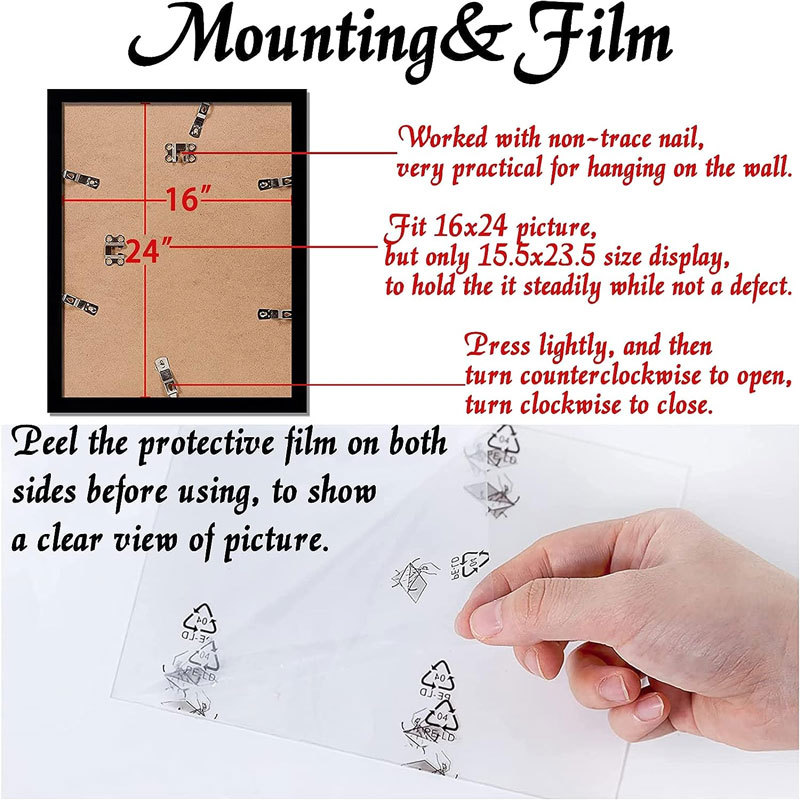 Marco de fotos de madera maciza decoración marco de fotos moderno decoración creativa montado en la pared pintura decorativa dormitorio fresco simple abstracto