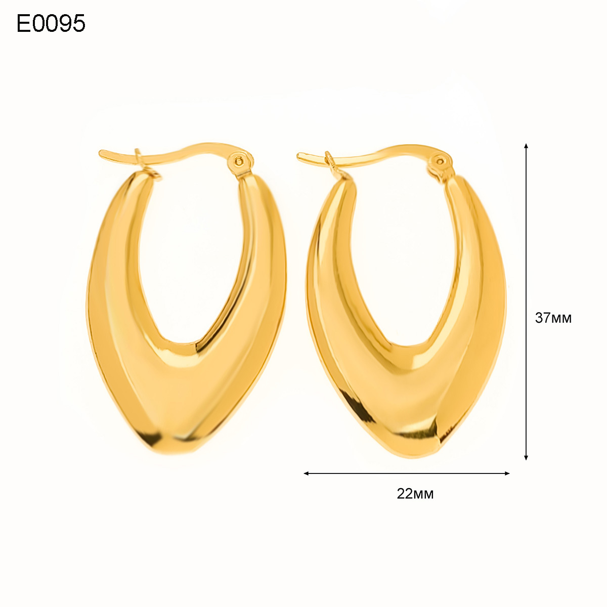 13g Weight Titanium Steel Ear Needle Material Earrings Classification 1 Pair Quantity Holiday, Daily Occasion Titanium Steel Material U Shape, Geometric, Round Pattern Women's Gender Plating Design Basic, Simple Style, Classic Style Style 1 Pair Basic Simple Style Classic Style U Shape Geometric Round Plating Titanium Steel Earrings 15