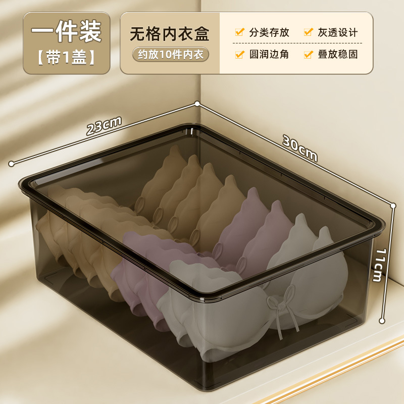 Unframed underwear box-transparent gray