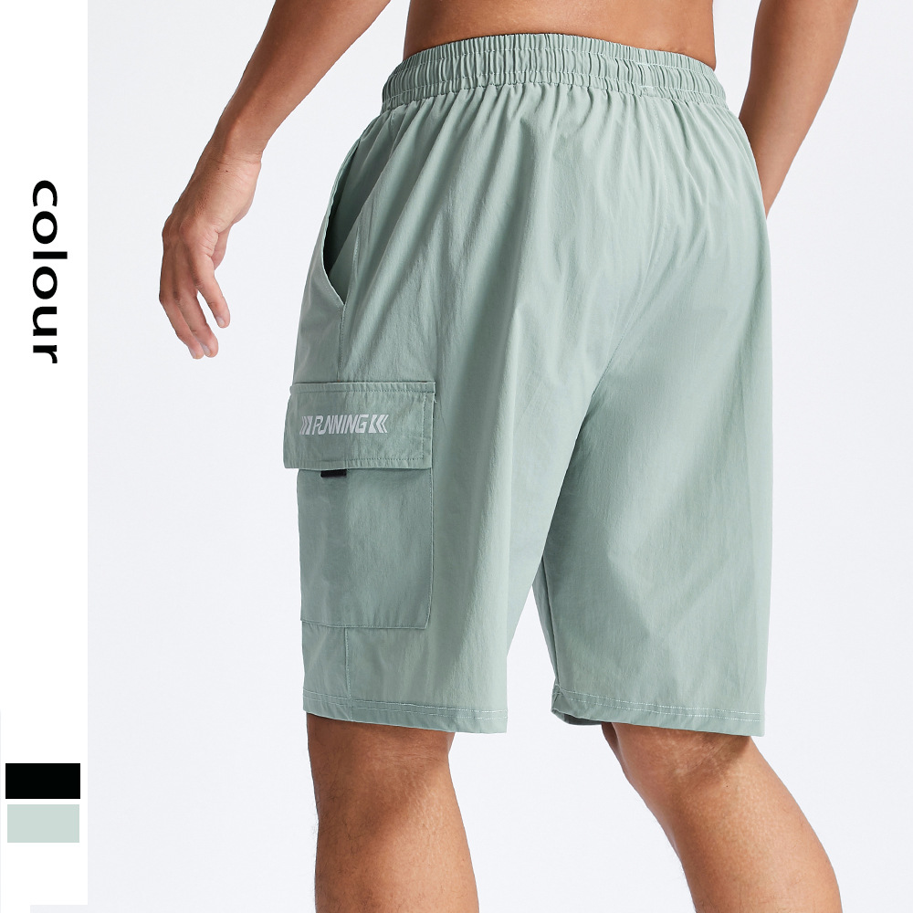 2021 deportes de verano Pantalones cortos transpirables de secado rápido monos de nylon de seda de hielo para hombres pantalones cortos de entrenamiento físico de talla grande