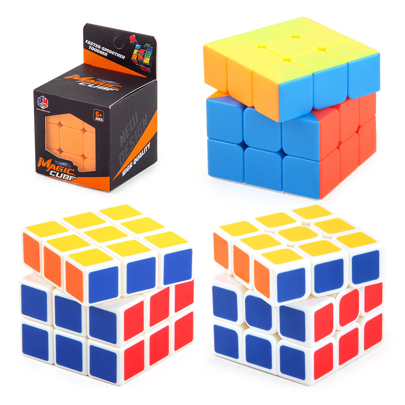 Nueva ciencia y educación educativa con primavera suave competencia de cubo de Rubik de tercer nivel carreras de color sólido de nivel positivo caja de color de cubo de Rubik al por mayor
