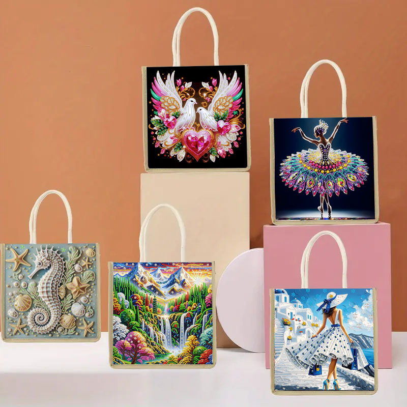 Diamond Art Shopping Bag and Storage Tote Bag Gift Ideas DIY Pearl Painting Tote Bag Diamond Painting Bag Diamond Art Shopping Bag and Storage Tote Bag Gift Ideas DIY Pearl Painting Tote Bag Diamond Painting Bag