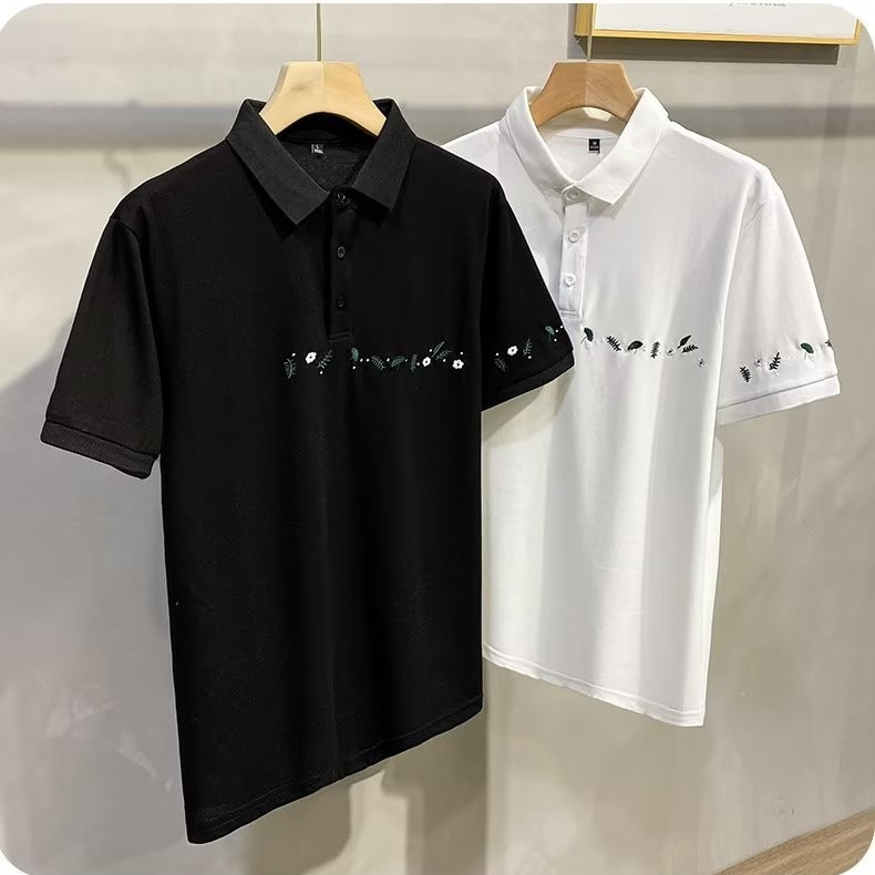 Verano nuevo estilo solapa camisa POLO tendencia de la moda masculina bordado de manga corta camisa Paul blusa casual de negocios para jóvenes hombres