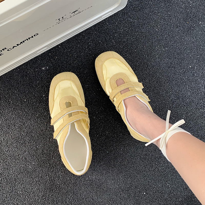 レトロワンラインベルト女性用道徳トレーニングシューズ 2025 春夏新ニッチデザインベルクロファッション多用途メリージェーンシューズ|undefined