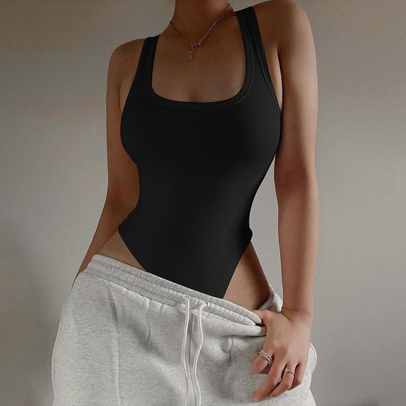 Europa y América de las mujeres del otoño nuevo chaleco deportivo casual yoga sexy Halter corto deportes mono