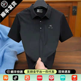 2026夏季新款纯色男士polo衫休闲舒适简约感短袖商务高级感上衣