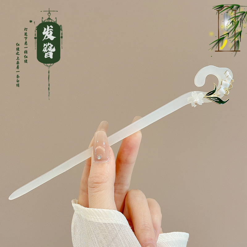Nuevo clip de cabello chino simple y moderno clip de cabello antiguo de alta sensibilidad clip de cabello bandeja de cabello vestido chino tocado