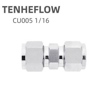 TENHEFLOW卡套接头304不锈钢直通终端任由接头CU005  1/16