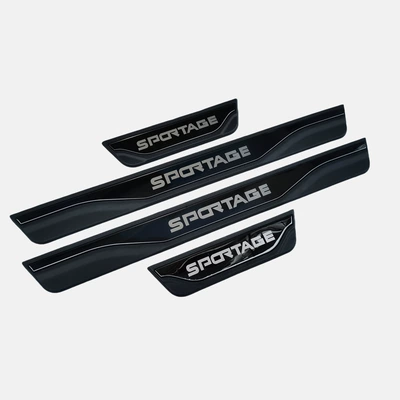 Suitable for Kia Sportage Threshold Strip Modification, Plastic Trunk Guard Trim (Dekorativ pedal başlıqları) - sportage-plastic-door-sill-strip-black-gemstone