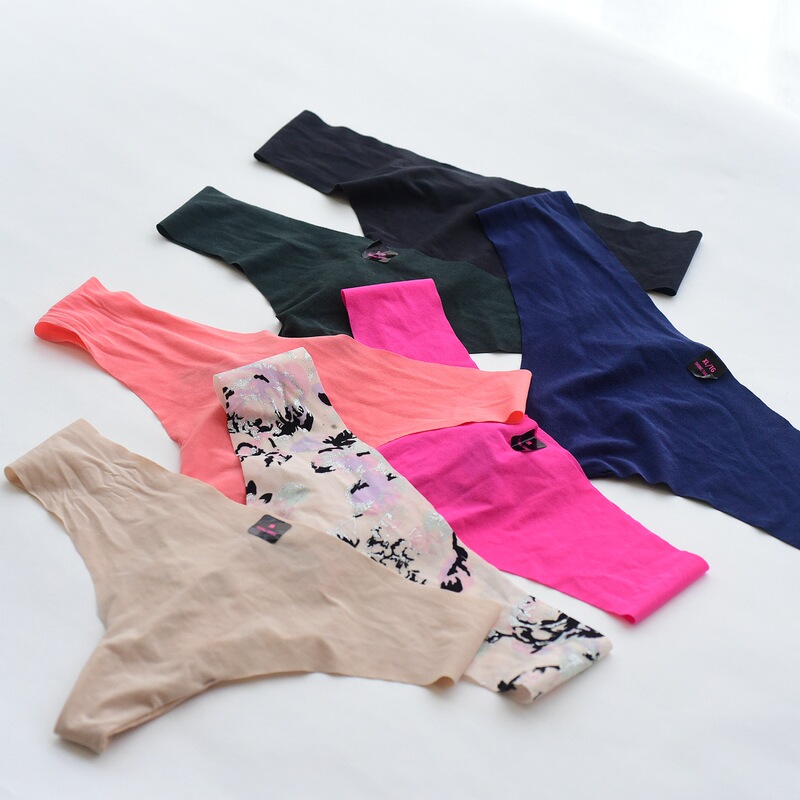 Canadian Lasenza Seamless Underwear, Ultra-Fine Fiber Breathable Quick-Dry Thong for Women, One-Piece Fitness T-Pants