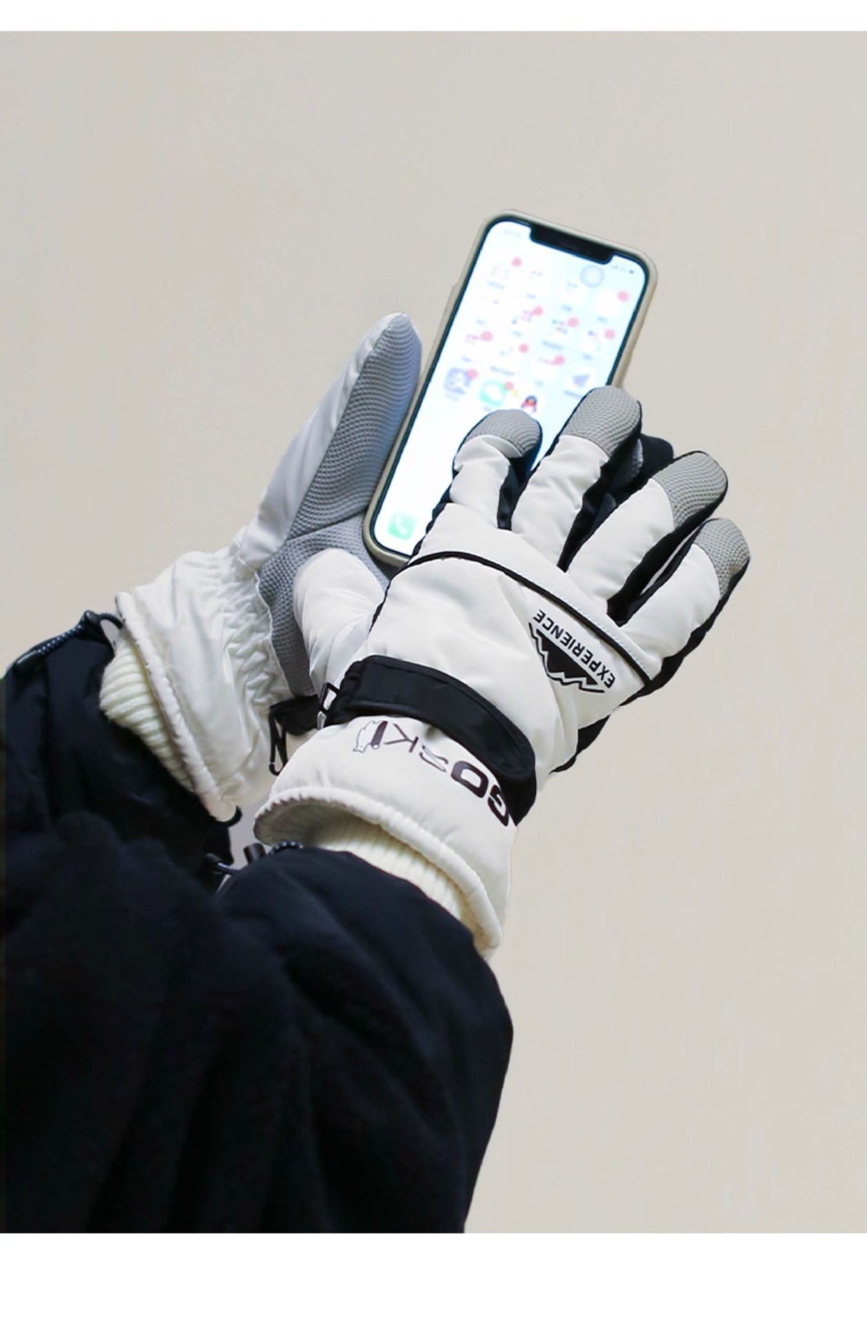 Men's Winter Ski Gloves For Riding Electric Motorcycles, Cold-Resistant, Waterproof, Fleece-Lined, Thickened, Touchscreen, Women's Warm Gloves_desvips.com