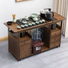 Tea bar one Removable Tea Car Boiling water Tea Service Bamboo Make tea Table household Cupboard tea table