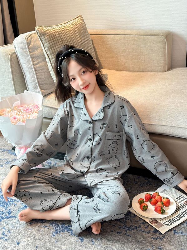 儿童睡衣2025新款冬季女大童德绒家居服女童网红爆款卡通长袖套装|undefined