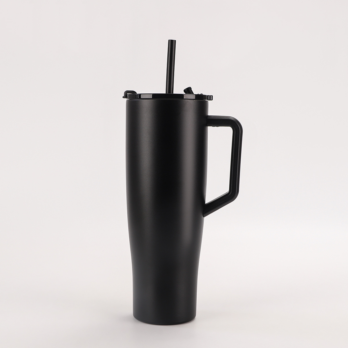 Transfronterizo 40oz mango de taza de automóvil 304 taza de aislamiento de vacío de acero inoxidable portátil de doble taza de paja de bebida